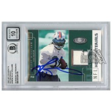 Ricky Williams 2002 Fleer Hot Prospects Hot Materials Jersey Autograph BAS 10