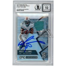 Ricky Williams 2016 Panini Spectra Epic Legends Jersey Autograph /99 BAS 10