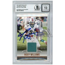 Ricky Williams 2017 Certified Cuts Historical Pieces Jersey Autograph /99 BAS 10