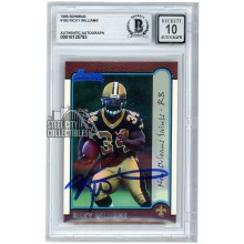 Ricky Williams 1999 Bowman Rookie Autograph Card #182 BAS 10
