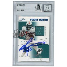 Ricky Williams 2004 Fleer Flair Power Swatch Jersey Autograph /200 BAS 10