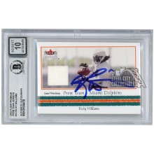 Ricky Williams 2002 Fleer Premium Prem Team Jersey Autograph BAS 10