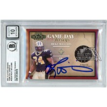 Ricky Williams 2001 Playoff Honors Game Day Jersey Autograph BAS 10