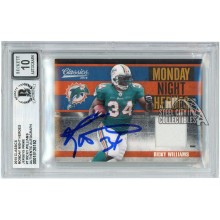 Ricky Williams 2010 Classics Monday Night Heroes Jersey Autograph /50 BAS 10