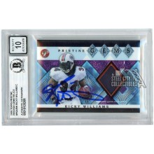 Ricky Williams 2003 Topps Pristine Gems Jersey Autograph Card #PG-RW BAS 10