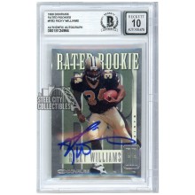 Ricky Williams 1999 Donruss Rated Rookie Autograph Card #RR3 /5000 BAS 10
