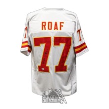 Willie Roaf Autographed Kansas City White Custom Football Jersey - BAS