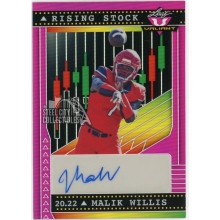 Malik Willis 2022 Leaf Valiant Rising Stock Rookie Autograph Card #RS-MW1 1/7