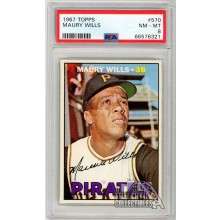 Maury Wills 1967 Topps Card #570 PSA 8 NM-MT