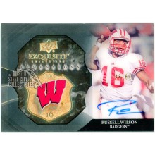 Russell Wilson 2012 Upper Deck Exquisite Dimensions Rookie Auto 45/60