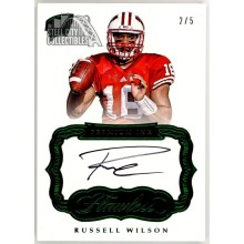 Russell Wilson 2017 Panini Flawless Collegiate Premium Ink Emerald Auto Card 2/5