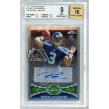 Russell Wilson 2012 Topps Chrome Rookie Autograph Card #40 BGS 9