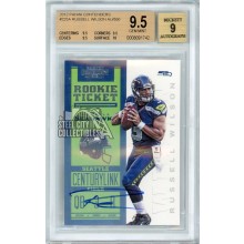 Russell Wilson 2012 Panini Contenders Rookie Ticket Autograph Card #225 BGS 9.5
