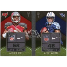 Jameis Winston Marcus Mariota 2015 Playbook Rookie Dual Tag Patch Booklet 5/5