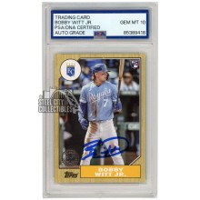 Bobby Witt Jr 2022 Topps 1987 Autograph Rookie Card #87TBU-7 PSA/DNA 10 (New Label)