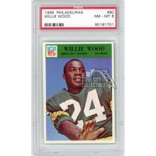 Willie Wood 1966 Philadelphia Football Card #90 PSA 8