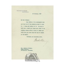 Woodrow Wilson Autographed 1917 Letter - BAS LOA