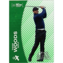 Tiger Woods 2024 Upper Deck Skybox Metal Universe eX Green Card #EX-2 4/49