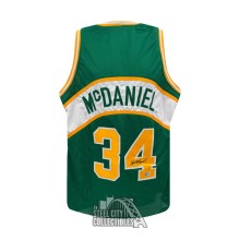 Xavier McDaniel Autographed Seattle Custom Green Basketball Jersey - BAS