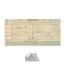 Mantle, Ford, Rizzutto, Conlon Autographed 1970 CYO Classic Scorecard - Gray Flannel