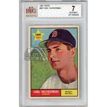 Carl Yastrzemski 1961 Topps Baseball Card #287 BVG 7