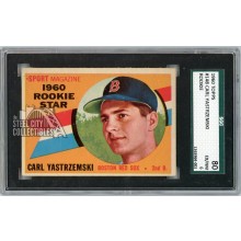 Carl Yastrzemski 1960 Topps Baseball Rookie Card #148 SGC 6