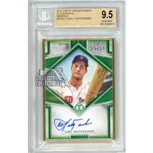 Carl Yastrzemski 2019 Topps Transcendent Emerald Autograph Card #TCA-CY 5/15 BGS 9.5