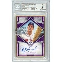 Carl Yastrzemski 2019 Topps Transcendent Purple Autograph Card #TCA-CY 6/10 BGS 9