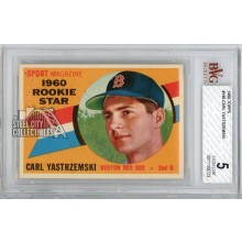 Carl Yastrzemski 1960 Topps Baseball Rookie Card #148 BVG 5 (723)