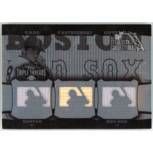 Carl Yastrzemski 2006 Topps Triple Threads Relic White Whale Printing Plate Card #97 1/1