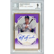 Carl Yastrzemski 2020 Topps Definitive Framed Purple Autograph Card #DCFA-CYA 7/10 BGS 9