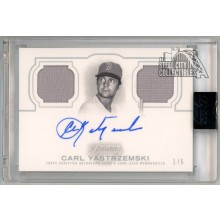 Carl Yastrzemski 2020 Topps Dynasty Dual Patch Autograph Card #ADR-CY2 1/5