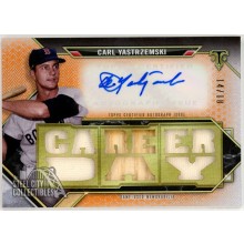 Carl Yastrzemski 2021 Topps Triple Threads Triple Relic Autograph Card 14/18