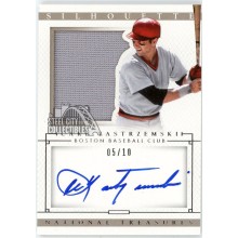 Carl Yastrzemski 2014 Panini National Treasures Silhouette Jersey Autograph Card #9 5/10