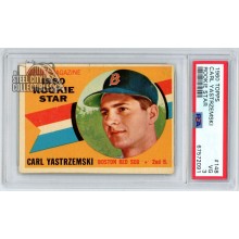 Carl Yastrzemski 1960 Topps Rookie Star Card #148 PSA 3 VG (091)