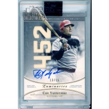 Carl Yastrzemski 2017 Topps Luminaires Home Run Kings Patch Autograph Card 13/15