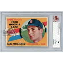 Carl Yastrzemski 1960 Topps Rookie Star Card #148 BVG 7 Near Mint (Crack)