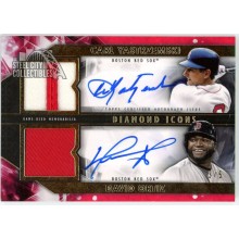 Carl Yastrzemski David Ortiz 2019 Topps Diamond Icons Dual Patch Autograph Card #DPDA-YO 3/5