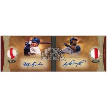 David Ortiz Carl Yastrzemski 2019 Topps Tier One Dual Patch Autograph Booklet Card #DATR-YO 4/5