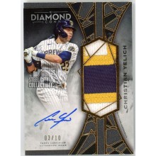 Christian Yelich 2022 Topps Diamond Icons Jumbo Patch Autograph Card #AJP-CY 3/10