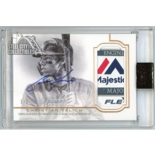 Christian Yelich 2020 Topps Dynasty Dynastic Deed Tag Patch Autograph Card #DAP-CY3 1/1