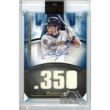 Christian Yelich 2021 Topps Luminaries Hit Kings Jersey Autograph Card #HKAR-CYE 8/10