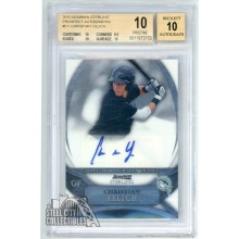 Christian Yelich 2010 Topps Bowman Sterling Prospect Rookie Auto BGS 10 Pristine