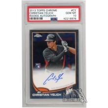 Christian Yelich 2013 Topps Chrome Rookie Autograph Card #CY PSA 10 Gem Mint