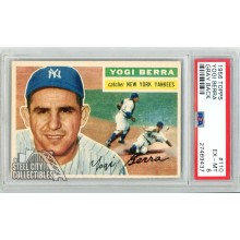 Yogi Berra 1956 Topps Card #110 Gray Back PSA 6 EX-MT