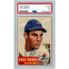 Yogi Berra 1953 Topps Card #104 PSA 5 EX