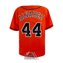 Yordan Alvarez Autographed Houston Custom Orange Baseball Jersey - BAS