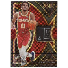 Trae Young 2022-23 Panini Select Black Selective Swatches Laundry Tag Patch Card 1/1 #SS-TY