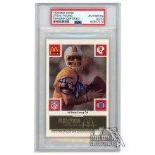 Steve Young 1986 McDonald's Black Tab Autograph Rookie Jumbo Card #8 PSA/DNA