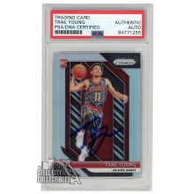 Trae Young 2018-19 Panini Prizm Silver Autograph RC Card #78 PSA/DNA